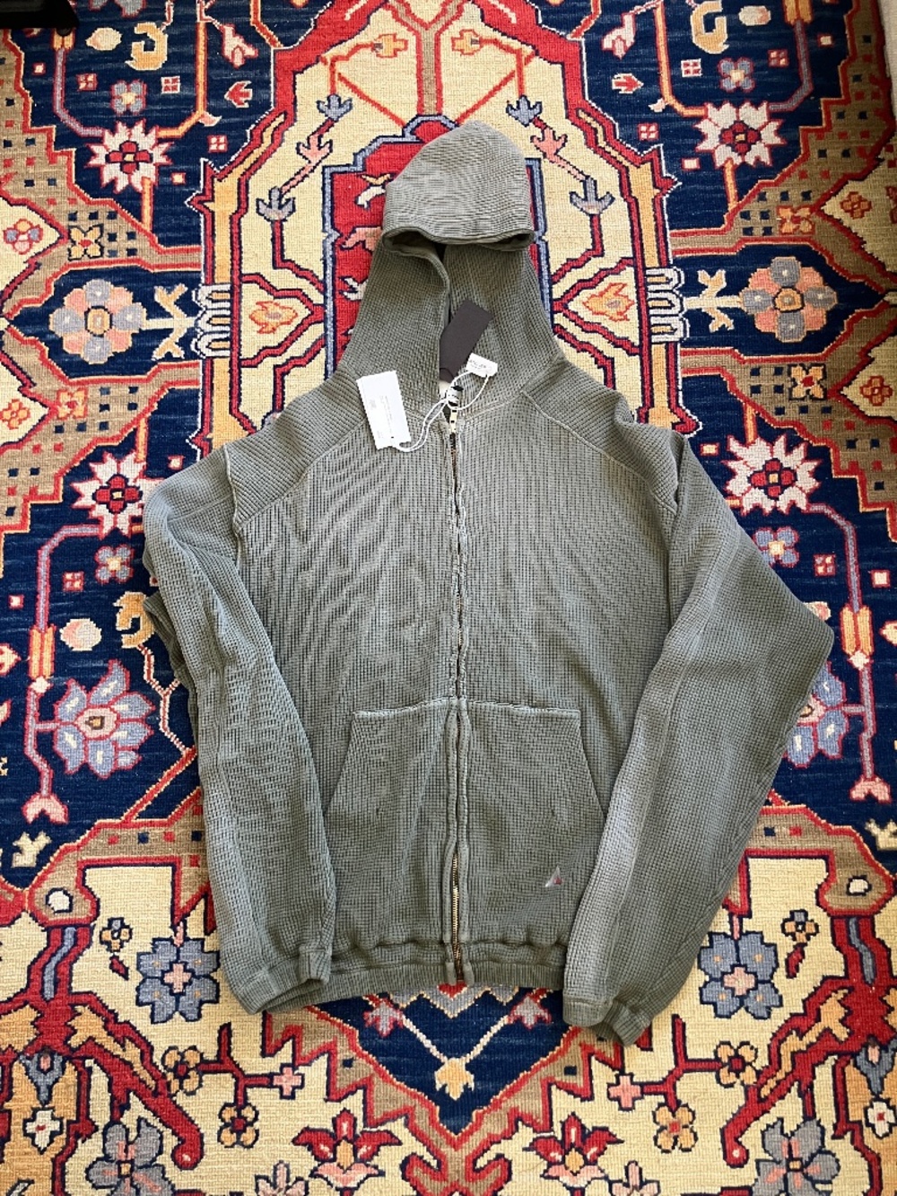 ROA Bee Sun Faded Organic Waffle Zip Up Hood